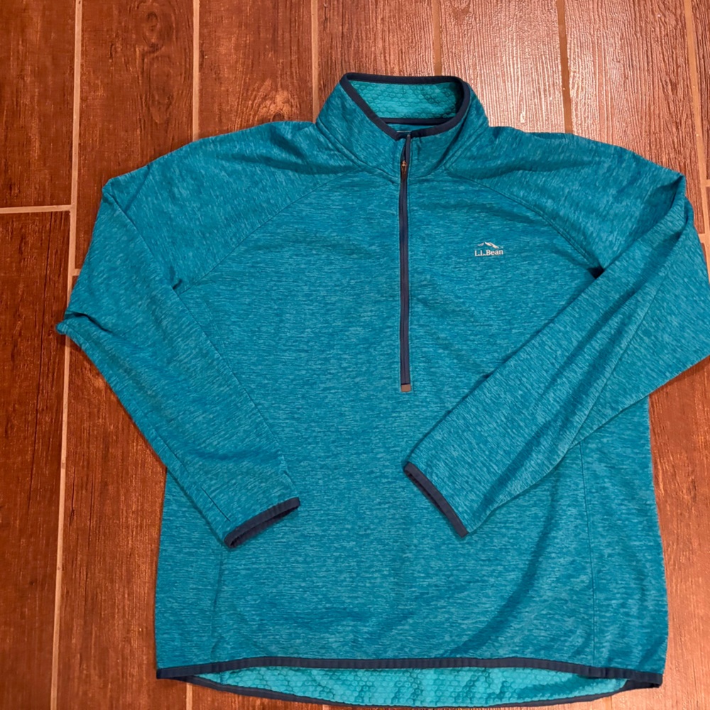 LL Bean Jogging Walking 1/4 Zipper Sweatshirt Women’s XL Stretch